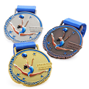Gold/Silver/Bronze Rhythmic Gymnastics Medal 3D Color Spraying Custom Metal Sport Medal for Gymnastics Meets &amp; Athlete <strong>Gifts</strong> - Product Image 2