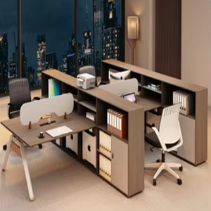 Meubles <span class=keywords><strong>de</strong></span> bureau modernes, cloisons modulaires, <span class=keywords><strong>salle</strong></span> <span class=keywords><strong>de</strong></span> réunion, table <span class=keywords><strong>de</strong></span> conférence en acier inoxydable - Product Image 4