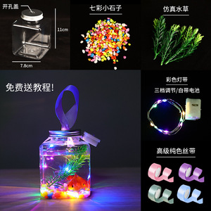 Jouet lumineux en plastique carré en forme d'aquarium avec lumières LED pour enfants, cadeau - Product Image 5