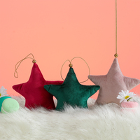Ornements de Noël en velours rembourrés de qualité supérieure, étoiles suspendues en velours de luxe, pendentifs en forme d'étoile en peluche pour cadeau de Noël