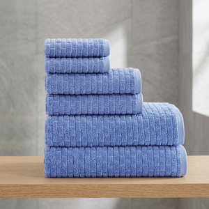 Juego de Toallas de Algodón de Lujo, Tejido Comprimido, 6 Piezas, para Baño, Playa, Yoga y Spa, Toallas Suaves de Hotel en Color Sólido, Regalo para Adultos - Product Image 3