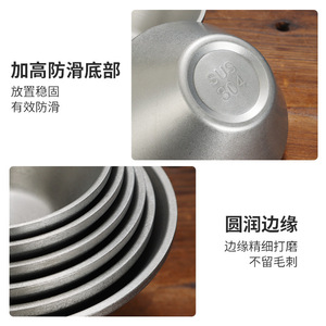 Stainless Steel V-Shaped Bowl 304 Food Grade Durable For Noodles Soup Dessert Use - Product Image 5