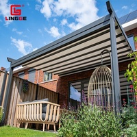Pergola extérieure imperméable de haute qualité en PVC pour restaurant, auvent rétractable à commande électrique, toit en aluminium, auvent pour terrasse, toutes saisons