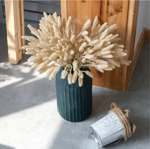 Decorazione artificiale per la casa di sposi piccoli rami con fiori di seta simulazione fiore palmare foglia rosa parete disposizione - Product Image 3