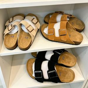 Sandales plates légères fermées pour femmes, style mules et sabots, Birkenstocks, en cuir véritable, daim de vache, semelle intérieure en liège et <span class=keywords><strong>EVA</strong></span>, pour l'extérieur, modèle <span class=keywords><strong>Arizona</strong></span> - Product Image 1