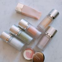Flacon pompe cosmétique carré rechargeable sans air de luxe, rotatif, 15 ml, 30 ml, 1 oz, 50 ml, 30 ml
