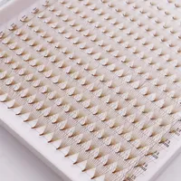 Extensions de cils préfabriquées faites à la main, 3D-14D, marron, tige fine, base pointue, 320 bouquets, volume synthétique effet vison, boîte, Chine continentale