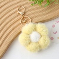 Porte-clés mini-peluche fleur 2026, pendentif de sac mignon en forme de jouet en peluche, vente chaude