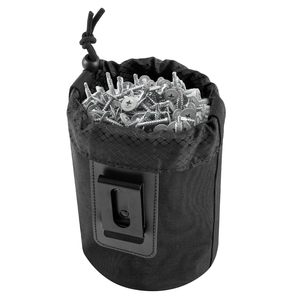 Kit d'outils, sac de rangement cylindrique noir en tissu Oxford 1680D, avec crochet d'escalade, matériau en toile robuste - Product Image 6