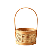 Boîte Cadeau Vintage en Bois Tressé Faite à la Main de Haute Qualité avec Couvercle, Écologique, Magnifique, pour Rangement et Décoration Domestique