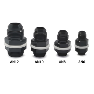 Conectores Adaptadores de Combustible AN6 AN8 AN10 AN12 de Metal Negro para Uso en Motores Automotrices - Product Image 1