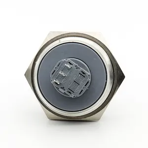 40mm 3-6V 12-24V Super Short Flat Head Micro Stroke NO 3 Pin Stainless Steel Metal Button Switch