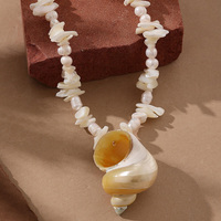 Collier pendentif en pierres naturelles XY 627, nouvelle tendance, pour femmes, fait main, chaîne en perles et coquillages, accessoires en acier inoxydable, cadeau