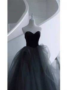 Robe de soirée haut de gamme S3830R 2025, bustier gris, design élégant, luxe léger - Product Image 2
