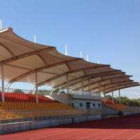 Estructura de Membrana Tensada de PVDF Resistente al Viento para Exteriores, Moderna, Personalizada, para Estadios Deportivos, Cubierta para Gradas