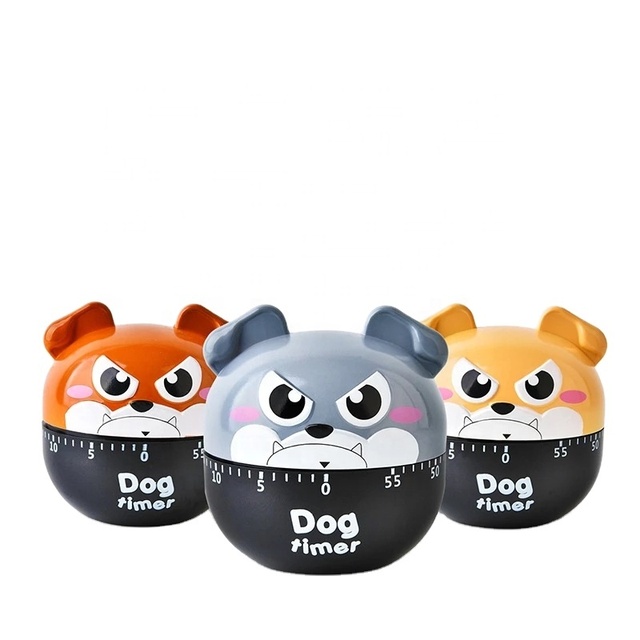 Cartoon Dog Mechanical Timer Kitchen Gadget Set Plastic Egg Boiling Cooking Countdown Device Temporizador Cocina Household