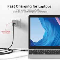 Câble USB-C Tressé en Nylon Charge Rapide 1m 2m 3m, 100W 20V 5A PD Type-C vers USB-C, Cordon de Données