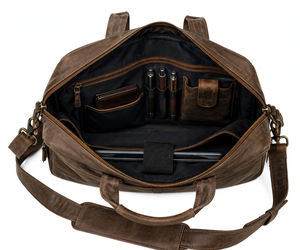 Porte-documents en cuir personnalisé, sac messager vintage pour ordinateur portable, porte-documents de bureau gravé sur mesure, sac de travail pour hommes et femmes - Product Image 4