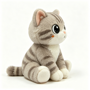 ตุ๊กตาแมวแทบบี้แบบกำหนดเองได้, ตุ๊กตาแมวสีเทา, ตุ๊กตาแมวลายทาง, ของขวัญสำหรับคนรักแมว - Product Image 4