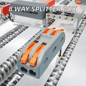 Boîtier de raccordement compact DIN 250V à 8 voies avec bornier en céramique, couvercle transparent, facile à entretenir et à inspecter - Product Image 2