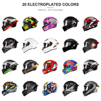 Casque de moto pour la ville, intégral, ABS, double visière, unisexe, du M au XXL, pour la conduite sur route