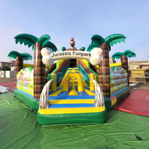 Parc de jeux gonflable commercial pour enfants, château gonflable combiné, aire de jeux gonflable, parc de loisirs jurassique avec toboggan - Product Image 5