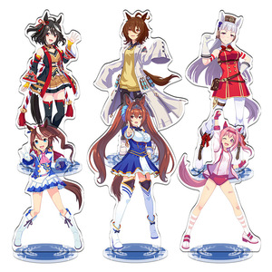 52 Estilos de Figuras de Anime Uma <span class=keywords><strong>Musume</strong></span>, Base Acrílica para Exhibición, Modelo de Escritorio, Adorno de Regalo - Product Image 4