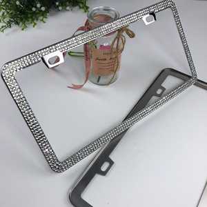 Marco de matrícula de motocicleta de cristal de diamantes de imitación de <span class=keywords><strong>moda</strong></span> personalizado con marco de matrícula de luz - Product Image 2