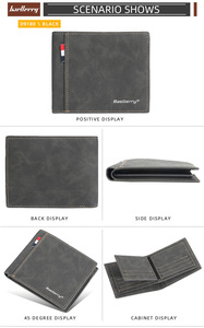 Cartera Minimalista Delgada para Hombre, Cartera Clásica Tríptica con Tarjeteros de Cuero PU de Alta Calidad - Product Image 4