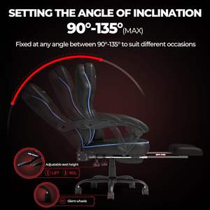 <span class=keywords><strong>Amazon</strong></span> Allemagne Meilleure vente Mobilier <span class=keywords><strong>de</strong></span> <span class=keywords><strong>bureau</strong></span> <span class=keywords><strong>de</strong></span> luxe Chaise <span class=keywords><strong>de</strong></span> <span class=keywords><strong>bureau</strong></span> <span class=keywords><strong>de</strong></span> jeu en tissu maillé respirant en cuir PU Stuhl <span class=keywords><strong>de</strong></span> jeu avec repose-pieds - Product Image 2