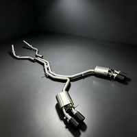 Échappement professionnel en acier inoxydable pour Audi S5 3.0T avec commande électronique de soupape et sorties quadruples en fibre de carbone 1