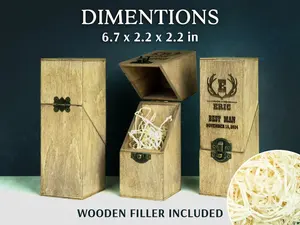 Scatole di legno incise per scatole regalo per Groomsmen di alcol