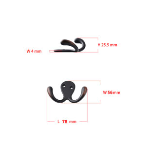 Double crochets <span class=keywords><strong>cintre</strong></span> Matériel De Meubles En Métal Décoratif Double crochet mur rustique patères crochet sac pour l'emballage de vêtements - Product Image 5