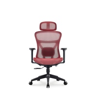 Chaise de bureau pivotante moderne JOHOOFURNITURE avec dossier haut en maille, hauteur réglable et appui-tête rembourré épais, directement de l'usine
