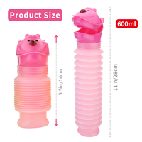 Urinoir portable d'urgence 600 ml pour homme et femme, bouteille de collecte d'urine réutilisable pour camping et voiture
