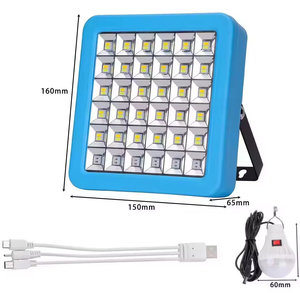 Lampe solaire portable pour le camping, sortie USB avec panneau solaire, ampoule 5W, 6V2W, IP63 étanche, 4000mAh, 5V - Product Image 1