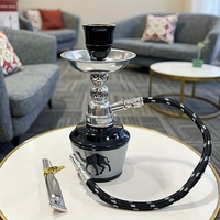 Ensemble de mini chicha à motifs créatifs - Verre acrylique compact avec bol en céramique pour la maison et les fêtes