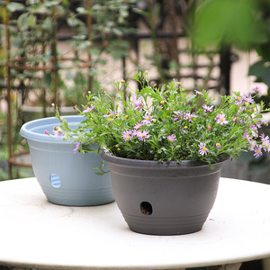 10inch Hanging <b>Planters</b> Flower Pots Outdoor Planting or Storage for All House Plants,Flowers,Herbs, African Violets - Product Image 3