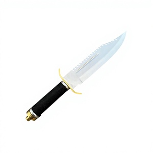 Hot Trending Stainless Steel Sawback Hunting Knife With <b>Black</b> <b>Cord</b> Wrapped Handle Outdoor Camping Survival Knife - Product Image 1