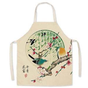 Fashion Chinese Calligraphy Style <b>Apron</b> Custom Printed Cotton <b>Cooking</b> <b>Apron</b> Home Kitchen <b>Apron</b> - Product Image 4