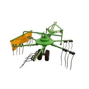 Tractor mit rake Rotary Hay Rake Tedder 3 Point Suspension Driven Hay Rake