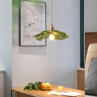 Lampe suspendue en verre vert de style mid-century, luminaire vintage soufflé à la main pour chambre à coucher, salle à manger, îlot de cuisine - Fleur