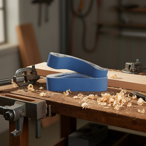 Bandes abrasives Fervi P100 bleues pour le ponçage du métal et de la bois - Product Image 3