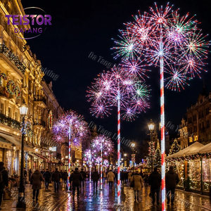 <b>Christmas</b> Firework <b>Tree</b> Motif <b>Light</b> with Open Spreading Branches for Tall Lightweight Looking Holiday Displays - Product Image 3