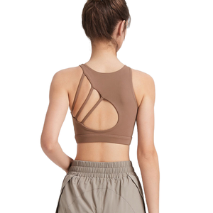 Soutien-gorge de sport sexy et tendance à dos nu, antichoc, en nylon et élasthanne de bonne qualité, antibactérien, pour fitness, gym et yoga, vente en gros - Product Image 1
