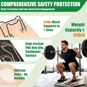 Tabla de estiramiento de pantorrillas de madera con inclinación ajustable para ejercicio, equipo de gimnasio para equilibrio de pie, duradero, 1.5 kg - Product Image 3