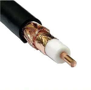 500ft Dual Shield Coaxial Cable 18 AWG Copper Clad Steel Conductor Foam PE Core 60% Aluminum Braid PVC Jacket RG6 Cable