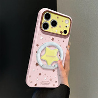 Coque de protection intégrale antichoc style coréen avec écran anti-chute et dos étoilé pour iPhone 16, 15, 17 Pro Max, 14, 13, 12