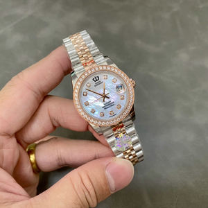 Montres mécaniques automatiques de luxe en moissanite pour femmes, <span class=keywords><strong>lunette</strong></span> sertie de diamants, boîtier en saphir, cadran de 31 mm, boîtes cadeaux, design étanche - Product Image 3