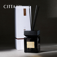 Diffuseur de parfum en verre personnalisé, bouteille carrée, parfum d'ambiance, décoration d'intérieur, rafraîchisseur d'air pour les toilettes, 500 ml, couvercle en bois